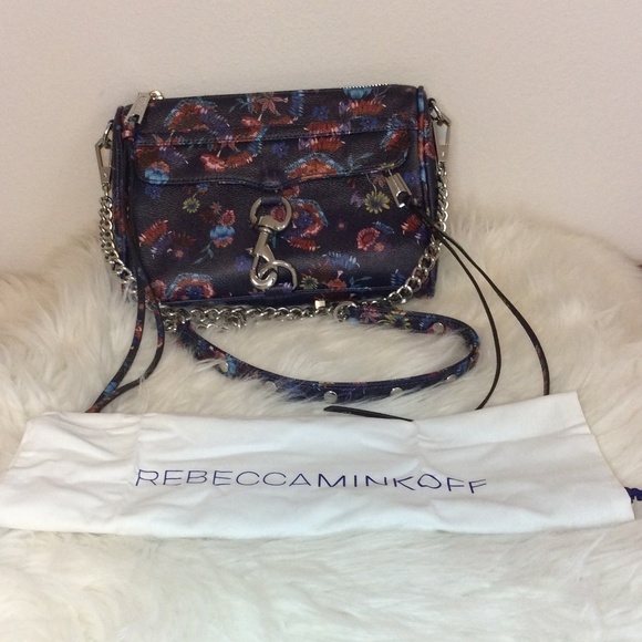 NWOT Rebecca Minkoff Floral Mini Mac Crossbody - Picture 1 of 7